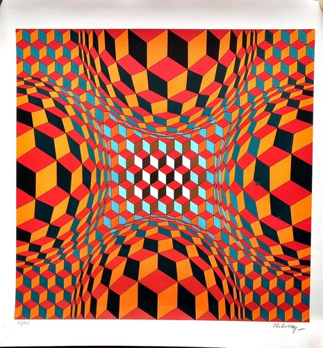 Victor vasarely 70x70 remo - vasarely,
